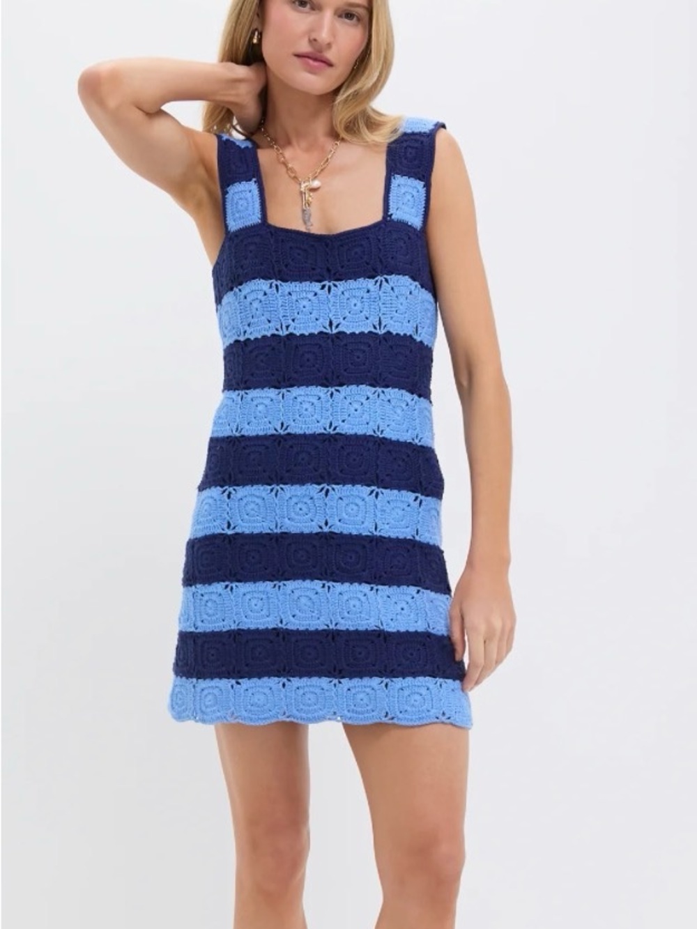 Hyacinth House Tuckernuck crochet mini dress